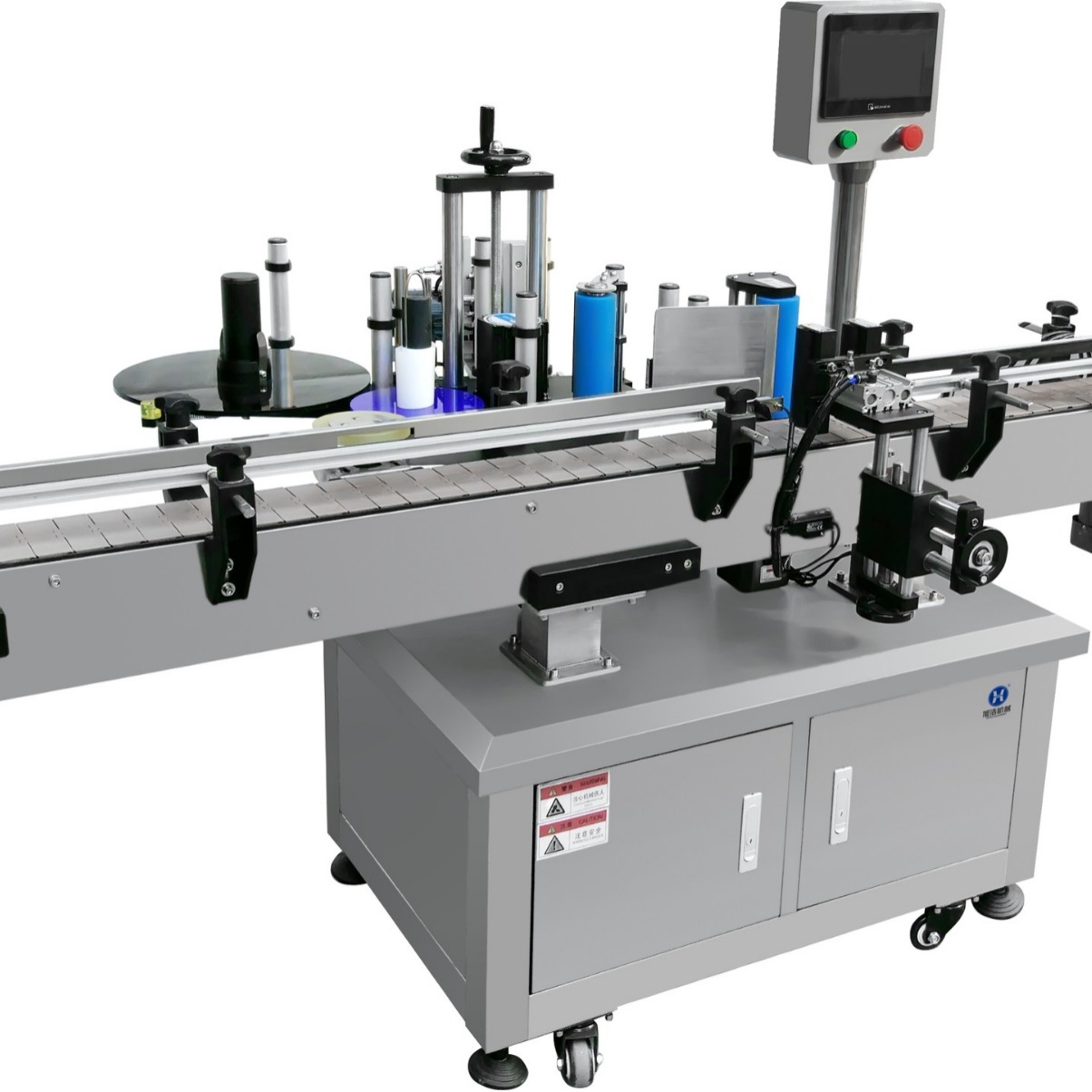 全自动平面贴标机椰果水晶果酱料袋装纸盒不干胶平面标签机可定制