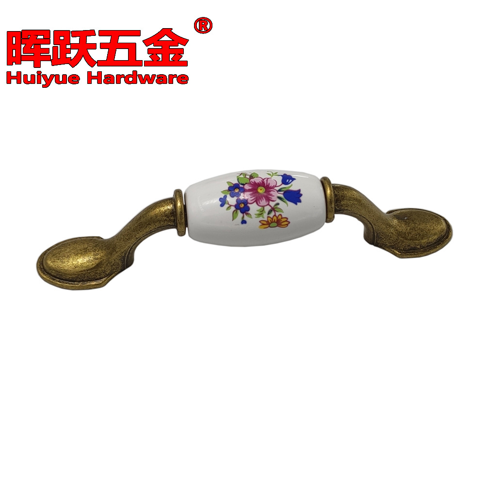 Huiyue 76mm European bronze printed handle imitation classic drawer…