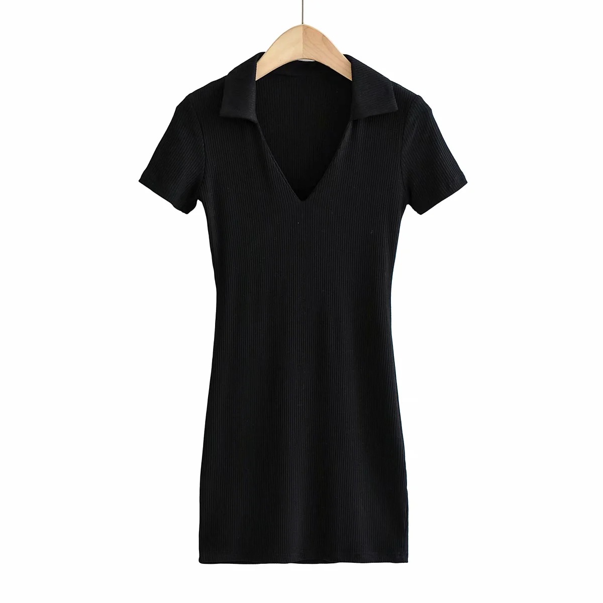 fashion short Slim sexy POLO collar short sleeve dress NSAC32348