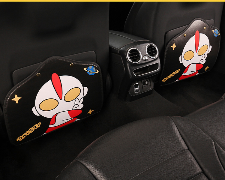 Car anti-kick pad rear seat back universal wear-resistant leather anti-fouling pad cartoon new car anti-dirty pad protection pad
