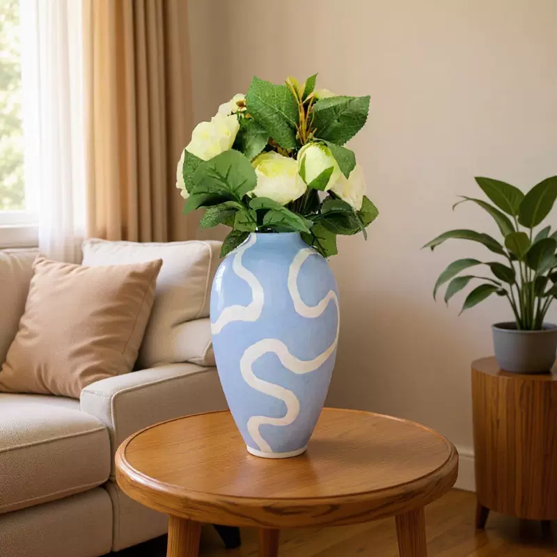 欧美风陶瓷创意艺术手绘花瓶客厅办公酒店桌面家居装饰房日常摆件