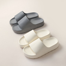 新款厚底踩屎感拖鞋女夏季学生时尚外穿防滑纯色沙滩凉拖鞋男批发