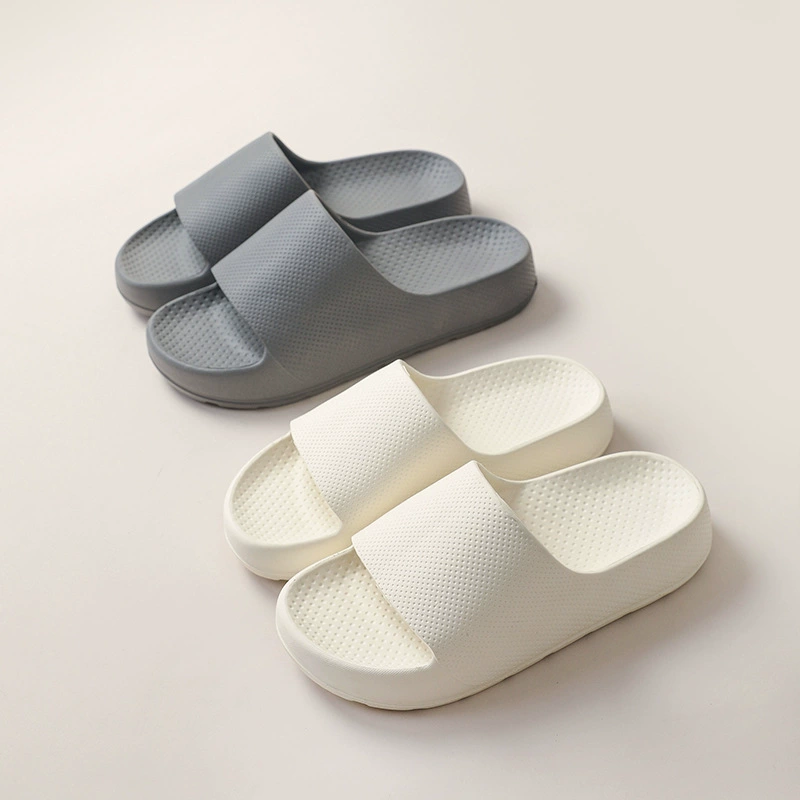 Новые тапки с толстой подошвной фекалий женская летняя студенческая мода на улице Нескользящие сплошные пляжные холодные тапочки для мужчин оптом