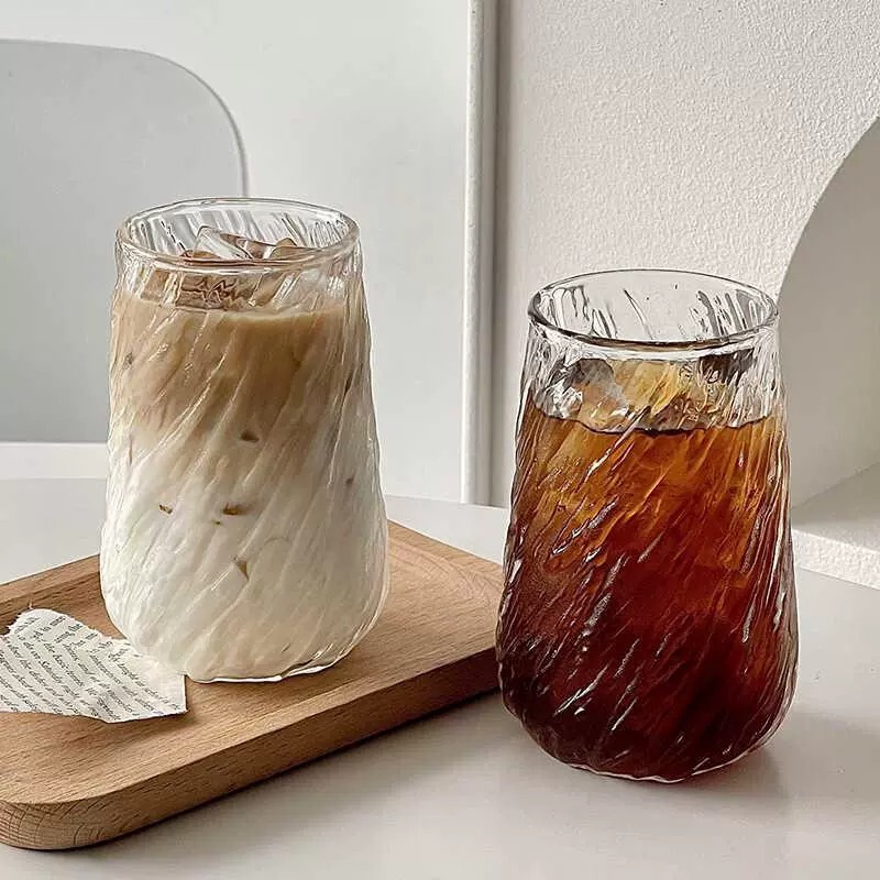 国境を越えた安全なパッケージの高ホウケイ酸コーヒーカップ家庭用高外観と耐高温アイスアメリカンラテガラスドリンクカップ|undefined