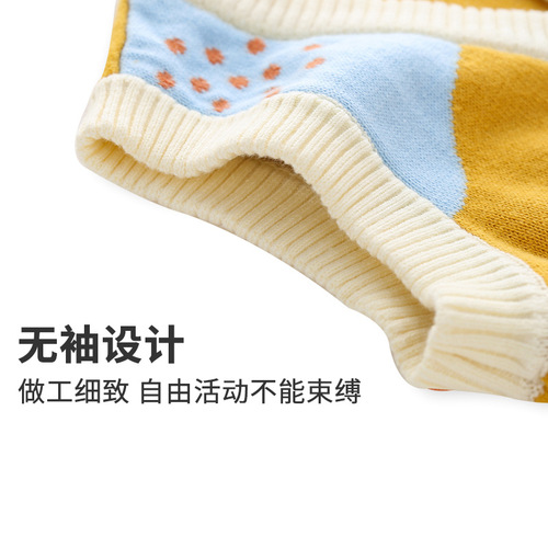 Rustic Style Soft Baby Vests Cardigan A Class Warm Knitting Children Vests Spring and Autumn Baby Knitted Cardigan