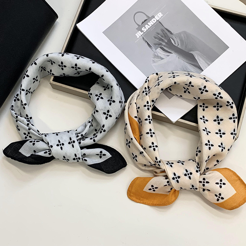 Bufandas de seda para mujeres 2025 otoño y invierno nuevo estilo de moda universal de alta sensación de algodón bufandas de seda al por mayor