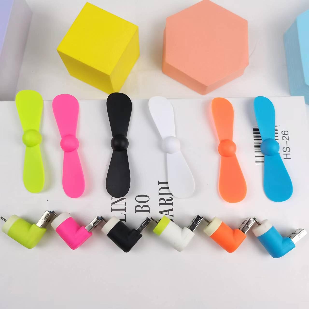 Ventilador de teléfono móvil USB creativo adecuado para mini Android dos en un ventilador imprimible registro teléfono móvil ventilador