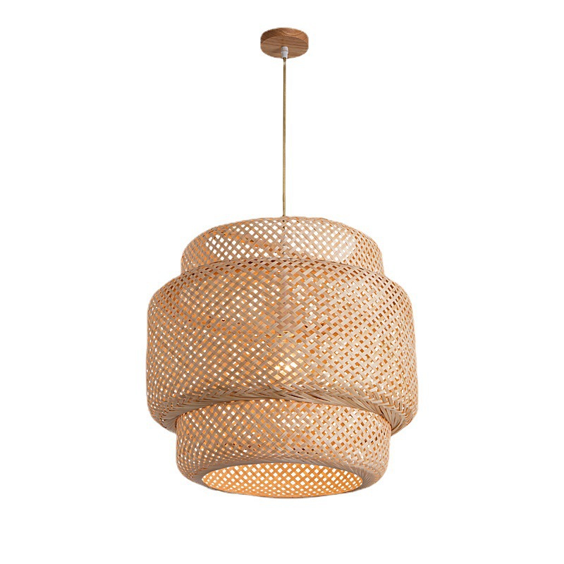 Restaurante de mimbre de bambú lámpara de la Casa de Té popular Arte Creativo japonés bambú olla caliente tienda centro comercial lámpara linterna