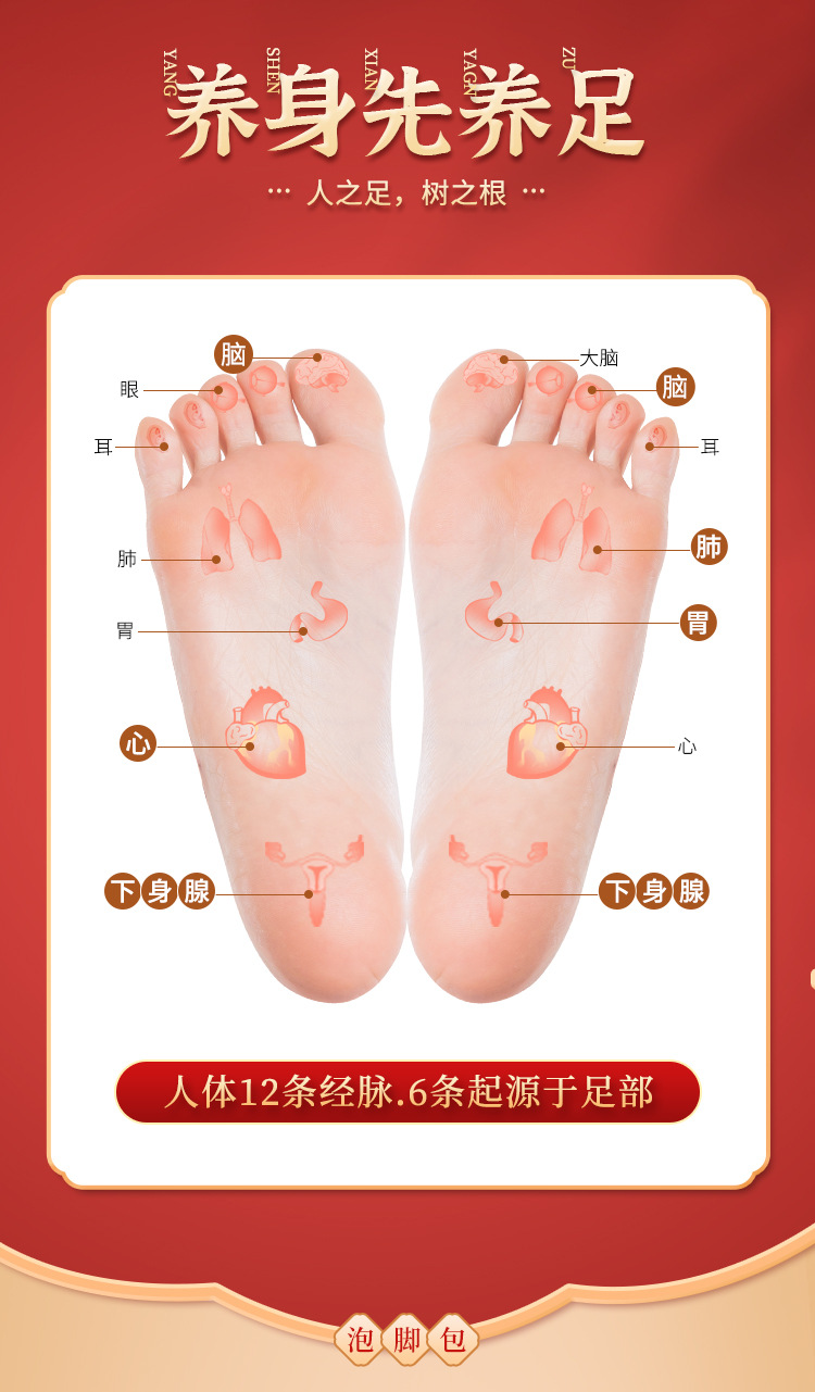 Mugwort Foot Soak Bath Pack Herbal Leg Soak Powder 120 Sachets for Home Foot Care key features