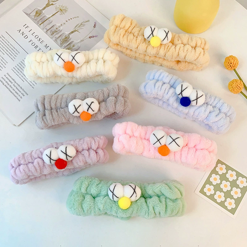 Оригинальный дизайн милый забавный пояс для волос с большими глазами для мытья лица манжета для мытья рук мокрый мультяшный браслет костюм