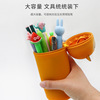 Telescopic pencil case, silica gel capacious pens holder for elementary school students, stationery, storage bag, South Korea, loose straight fit