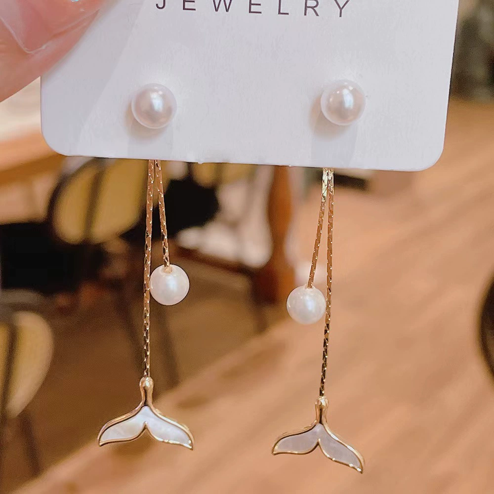 Серебряная игла, модные универсальные серьги из жемчуга, серебро 925 пробы, легкий люксовый стиль, качественный стиль, французский стиль