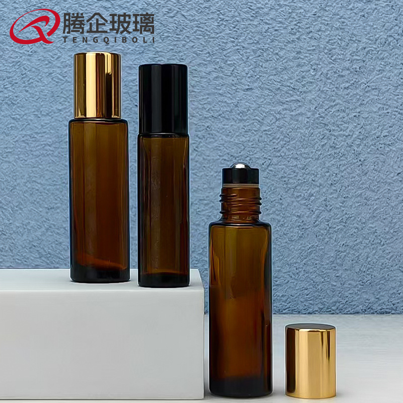 现货10ml滚珠香水瓶钢珠茶色眼霜走珠瓶 5ml便捷小样香水分装瓶|undefined