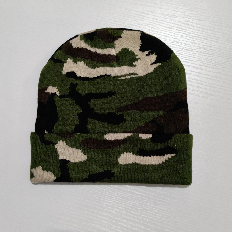 Gorro de Punto Jacquard de Acrílico Térmico, Cortavientos y Plegable para Exteriores e Invierno