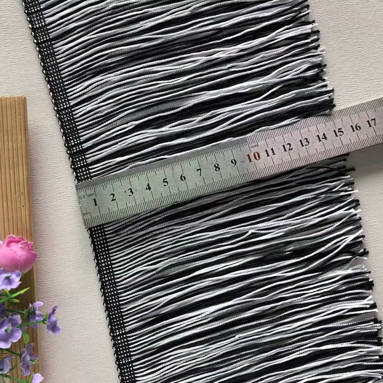 High 15-20cm Black and White Double Line Encryption Poward Latin Dance Soviet Performance Clothing Supplementary Materials