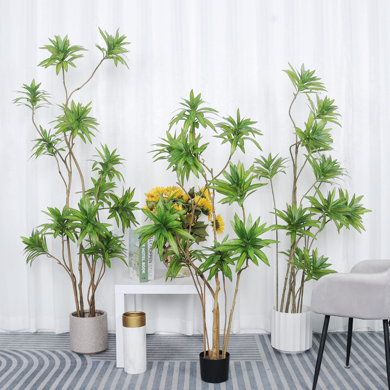 Nordic ins style potted green plant lily bamboo large indoor fake tree bionic decoration internet celebrity floor-standing simulation plant