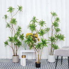 Nordic ins style potted green plant lily bamboo large indoor fake tree bionic decoration internet celebrity floor-standing simulation plant