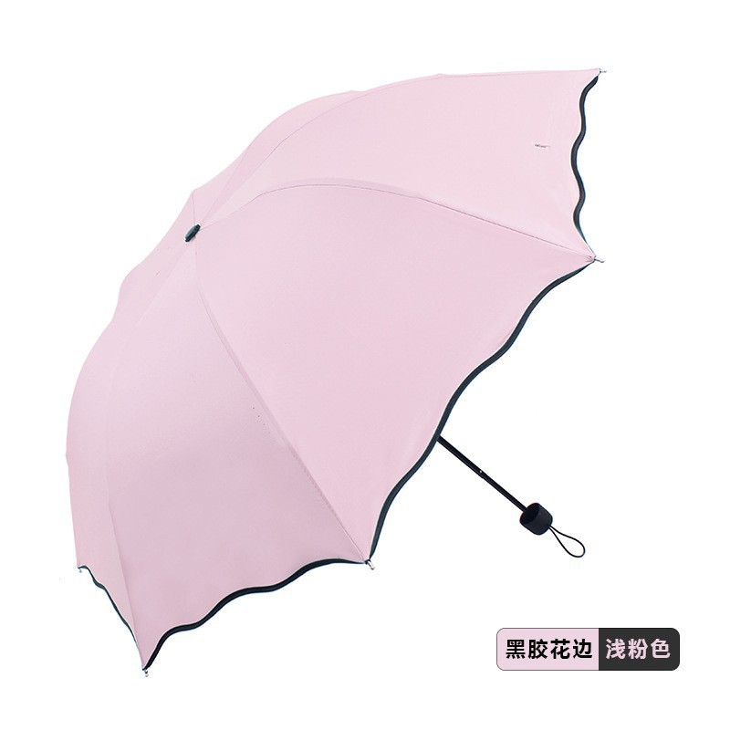 Fuente de fábrica sombrilla solar fortalecer sol y lluvia para mujeres plegables protector solar anti-ultravioleta engrosado paraguas