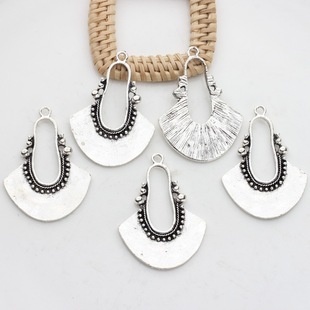Amazon retro alloy geometric fan pendant accessories diy fashion exaggerated earrings jewelry accessories wholesale