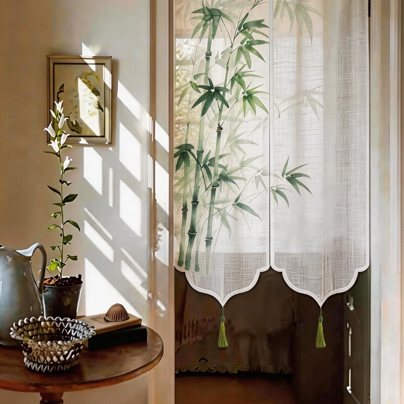 New Chinese-Style Entrance Door Curtain, Summer High-End Decorative Curtain, Special Hanging Curtain for Tea Room, High Aesthetic Partition Curtain, Custom-Made New Chinese-Style Entrance Door Curtain, Summer High-End Decorative Curtain, Special Hanging Curtain for Tea Room, High Aesthetic Partition Curtain, Custom-Made