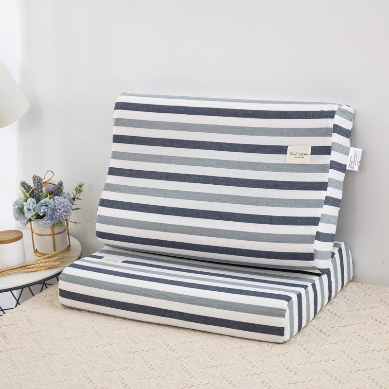 Ins良品ラテックス枕カバー一対の全綿ラテックス枕カバー60x40水洗い綿子供50x30|undefined