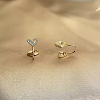 Серьги любви Темперамент Маленький зажим для ушей без отверстий для ушей Женские маленькие ногти для ушей Москитная благовония Отверстия для ушей Простой Изысканный Зажим для ушей