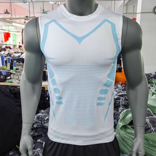 Men's Sports Fitness Running Quick Dry Backless Marathon Compression Top Elastic Basketball Sports Sleeveless Base Training