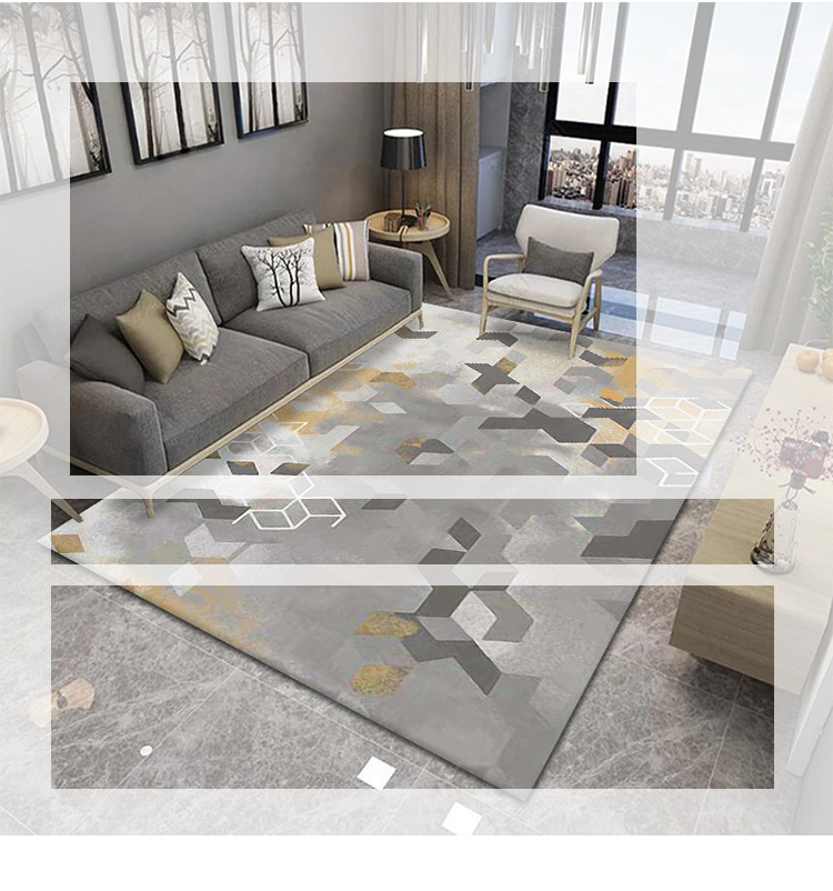 渐变几何,客厅地毯,卧室床边毯,满铺地毯,茶几沙发毯