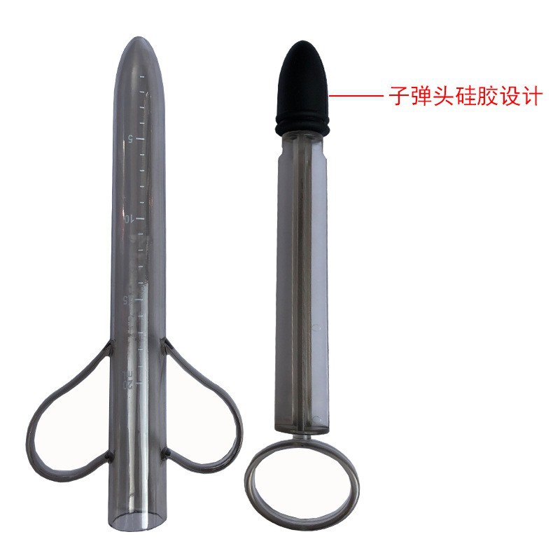 Lube Applicator Syringe, ABS Body with Silicone Tip, Black Adult Toy Accessory — detail image 8