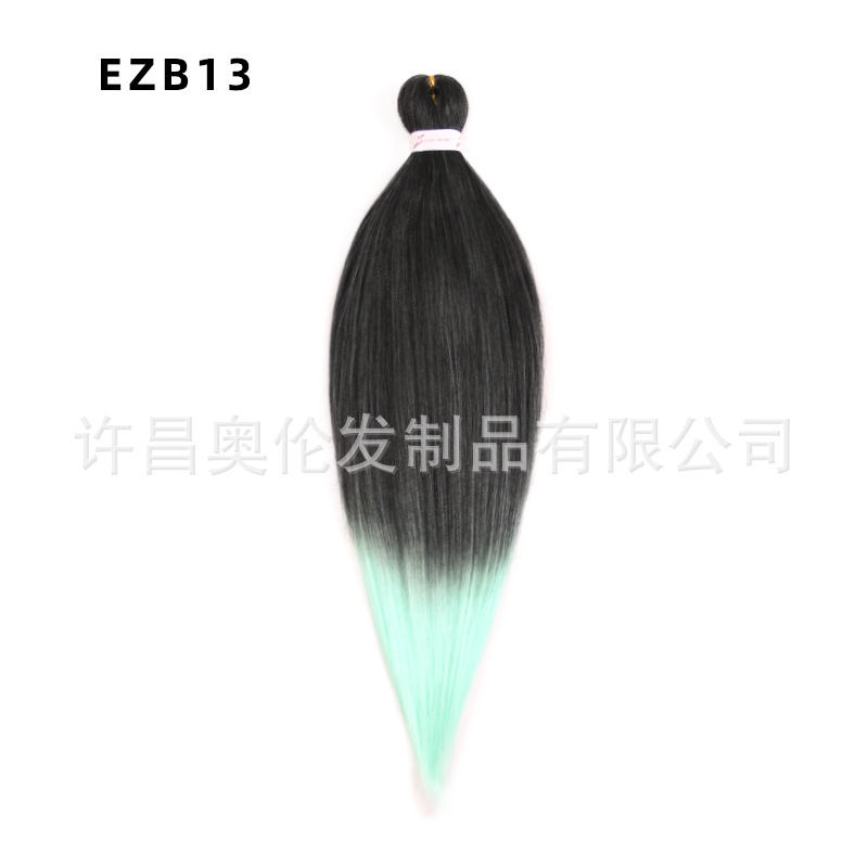 EZ peluca floja suave de fibra química africana 26 pulgadas 90 gramos de PVC bicolor ignífugo seda de baja temperatura gran trenza