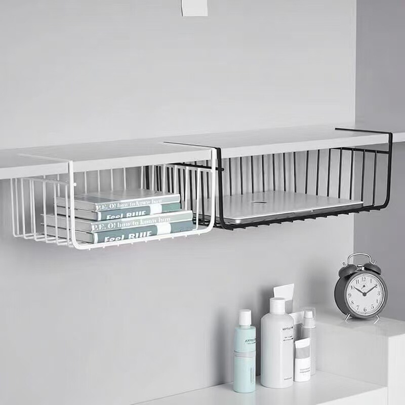 IKEA Dormitory Kitchen Storage Rack Hanging Basket Book Desktop Organizer Wardrobe Layered Hanging Shelf Cabinet Hanging Basket
