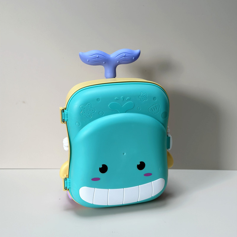 Los niños ballena carro caso playa traje bebé viaje playa jugando arena pala ducha cabeza 0-3 años de edad juguetes masculinos y femeninos