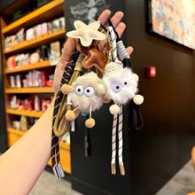 miu风包挂件毛绒小煤球公仔钥匙扣卡通可爱包包挂饰玩偶娃娃批发
