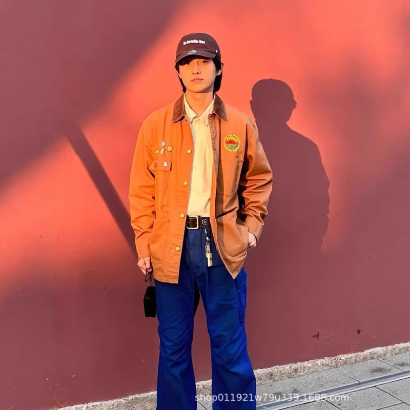 Stu Sven E X Carhartt Collaboration Michigan Premium Workwear Canvas Multi-Pocket Jacket Stu Sven E X Carhartt Collaboration Michigan Premium Workwear Canvas Multi-Pocket Jacket