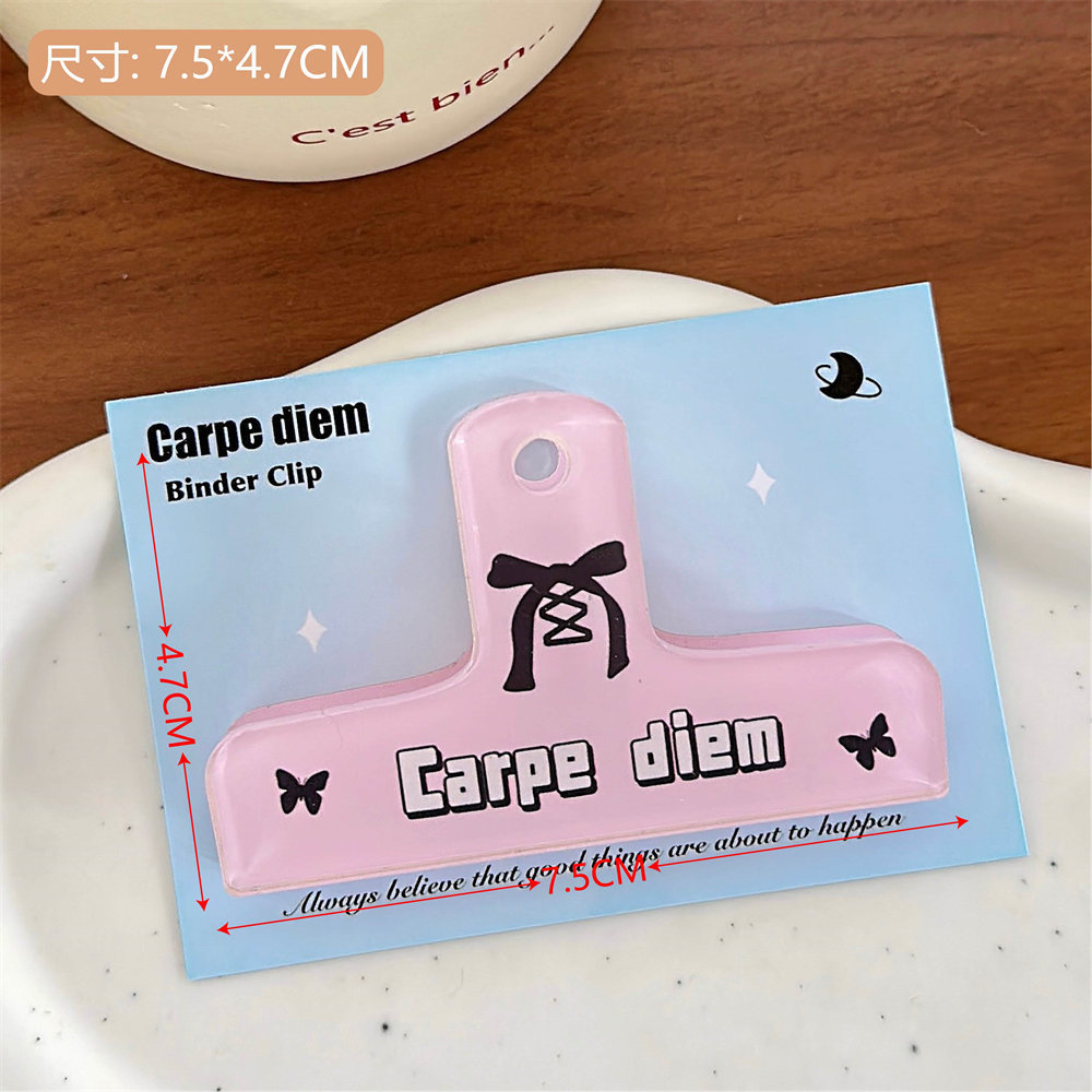 Alta apariencia transparente jalea carpeta estudiante prueba clip de papel acrílico claro larga cola clip de hielo transparente almacenamiento clip al por mayor