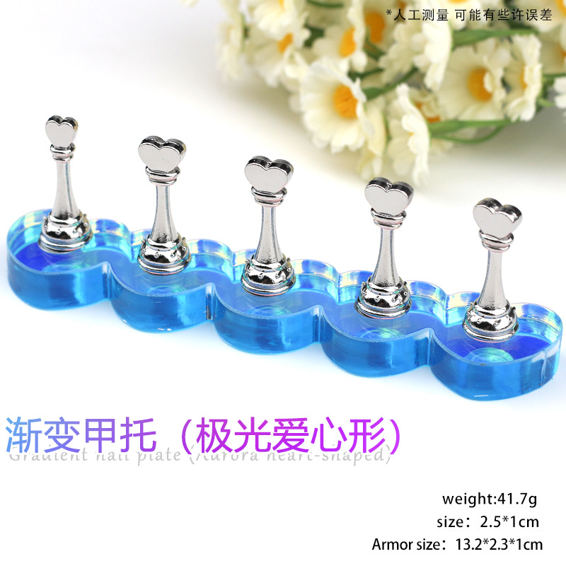 Práctica de uñas japonesa, soporte para uñas, soporte para uñas, base de diamante, piezas de uñas de arcilla, soporte para ejercicios de exhibición de trabajos de uñas de barro