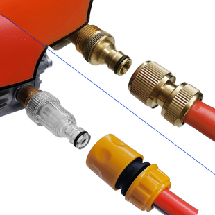 High-pressure car washing machine accessories water inlet filter nut cleaning machine filter counterweight copper water outlet quick connector