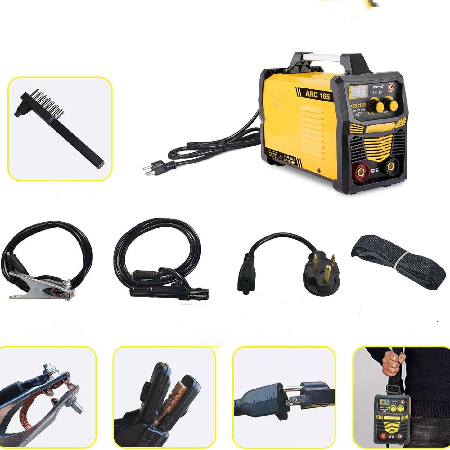 Ventas transfronterizas de soldador digital doméstico inversor DC de doble voltaje soldador eléctrico doméstico de soldadura manual