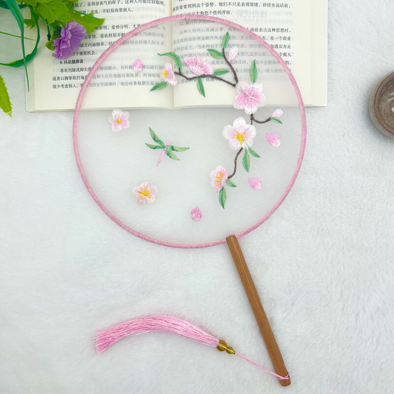新しい片面刺繍扇子、漢服専用刺繍扇子、多用途古典露店、メーカー直販卸売|undefined