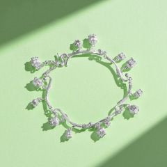 yingjia シルバージュエリー純銀 999 スズランブレスレット甘いファッショントレンドブティックスポットドロップシッピング