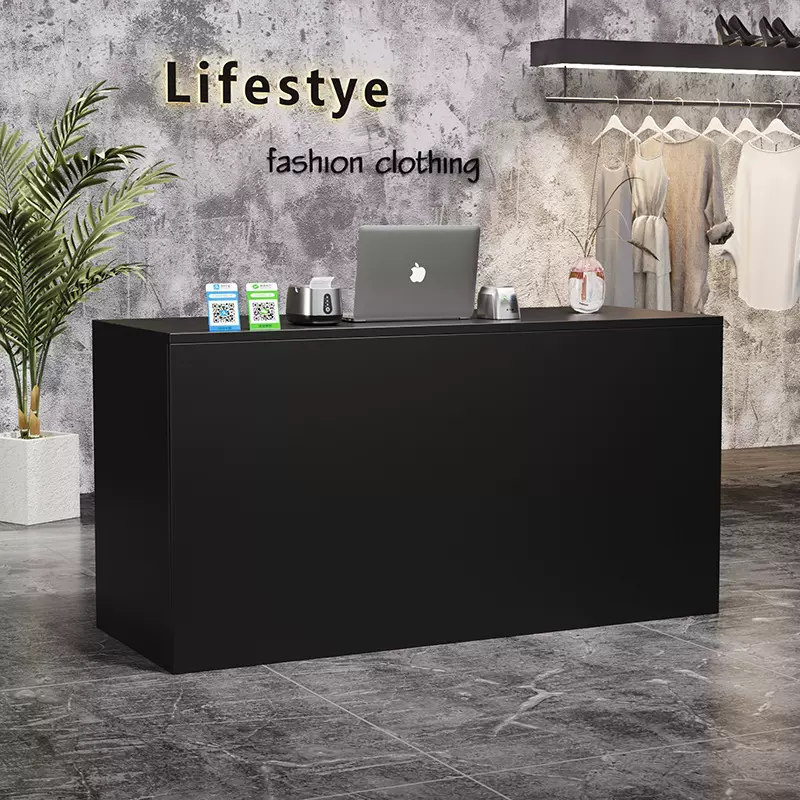 简约现代服装店收银台公司前台接待台咖啡店吧台奶茶店小型柜台桌