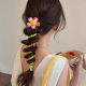 Korean Fun Graffiti Flower Headband 2025 New Classy Braiding Artifact Ponytail Straight Phone Cord Hair Tie