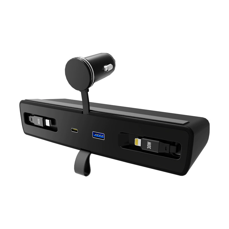 Подходит для Xiaomi SU7 расширительный док телескопическая линия скрытая четырех -в -одном среднее управление с автомобильной зарядкой PD 120W