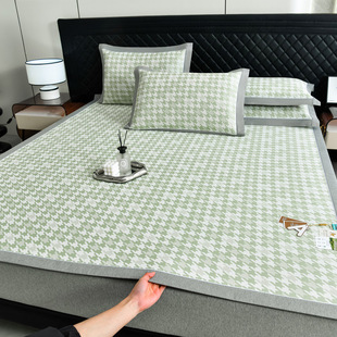 Summer Ice Soft Mat Class A Maternal and Infant Grade Ice Silk Mat PE Houndstooth Ins Style Machine Washable Foldable Soft Mat