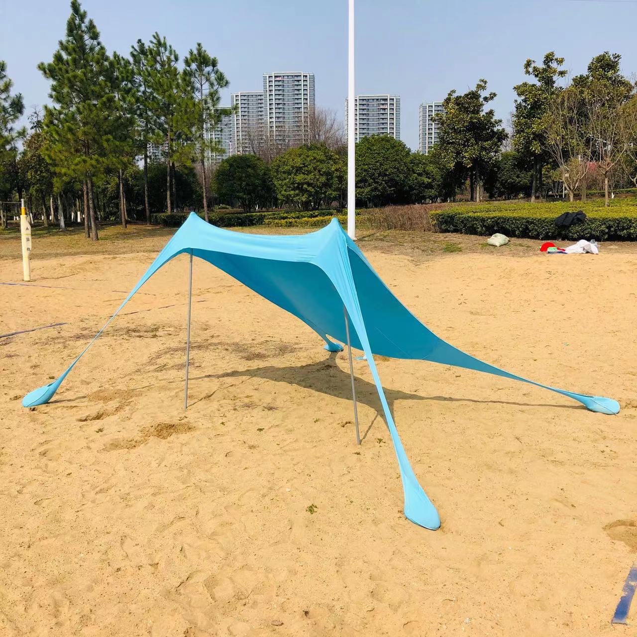 Portátil al aire libre playa techo solar protector solar para tomar pergola pescar al aire libre camping techo elástico fijación