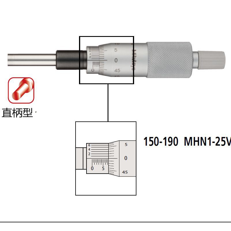 350原装三丰微分头03数显千分尺测微头日本-251