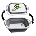 亚马逊热款折叠菜板亚马逊新款多功能菜板塑料便携折叠洗菜盆厨房