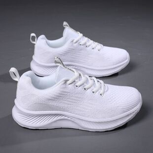 Special Shoes for Junior High School Students to Jump Rope, Shock-Absorbing Ultra-Light Sports Shoes for Female Students, White Soft-Soled Lightweight Running Shoes for Men for High School Entrance Examination