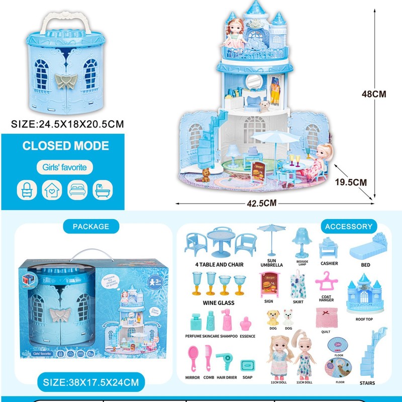 子供用ままごとおもちゃプリンセスキャッスルエルサ磁気おもちゃ男の子と女の子ギフトボックスマジックハウスインタラクティブゲーム|undefined