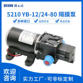 5210Y直流电动隔膜泵功率80瓦流量6L/min扬程60米酒水自饮机增压